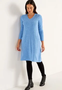 Cellbes of Sweden Supermjuk klänning med fickor Beata Ljusblå / Melerad Online