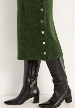 Cellbes of Sweden Supermjuk klänning med knappar Beata Grön / Melerad New