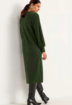 Cellbes of Sweden Supermjuk klänning med knappar Beata Grön / Melerad New