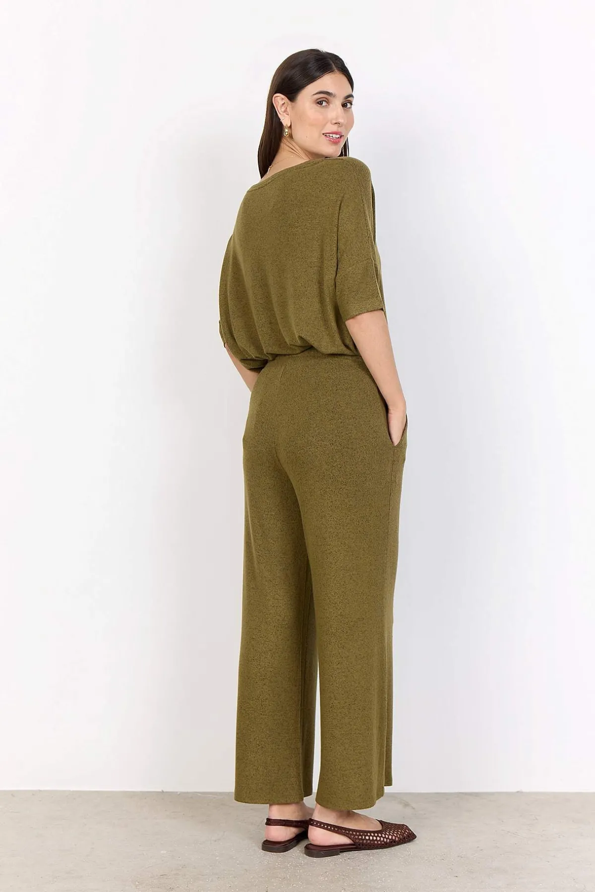 Soyaconcept Supermjuk, melerad trikåtopp Olivgrönmelange