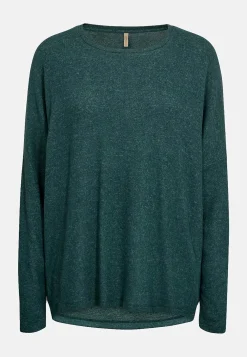 Soyaconcept Supermjuk, melerad trikåtopp Vinrödmelange Outlet