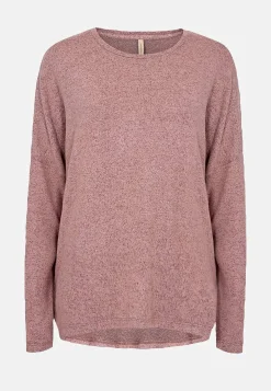 Soyaconcept Supermjuk, melerad trikåtopp Vinrödmelange Outlet