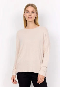 Soyaconcept Supermjuk, melerad trikåtopp Vinrödmelange Outlet