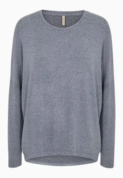 Soyaconcept Supermjuk, melerad trikåtopp Vinrödmelange Outlet