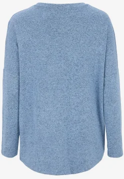 Soyaconcept Supermjuk, melerad trikåtopp Vinrödmelange Outlet