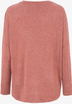 Soyaconcept Supermjuk, melerad trikåtopp Vinrödmelange Outlet