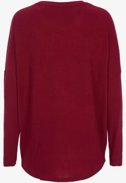 Soyaconcept Supermjuk, melerad trikåtopp Vinrödmelange Outlet