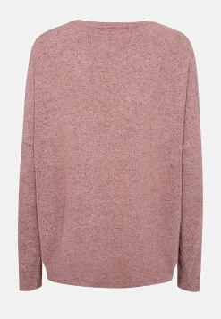 Soyaconcept Supermjuk, melerad trikåtopp Vinrödmelange Outlet