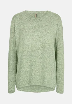 Soyaconcept Supermjuk, melerad trikåtopp Vinrödmelange Outlet