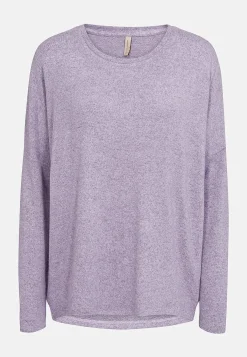 Soyaconcept Supermjuk, melerad trikåtopp Vinrödmelange Outlet