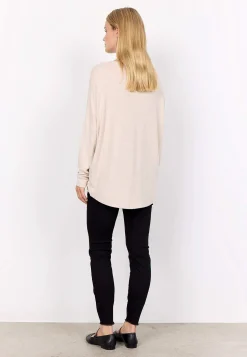 Soyaconcept Supermjuk, melerad trikåtopp Brunmelange Sale