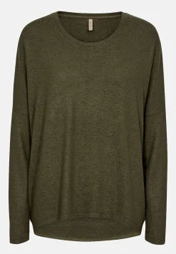 Soyaconcept Supermjuk, melerad trikåtopp Brunmelange Sale