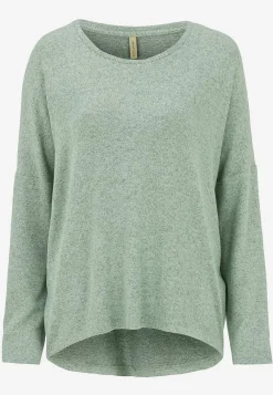 Soyaconcept Supermjuk, melerad trikåtopp Brunmelange Sale