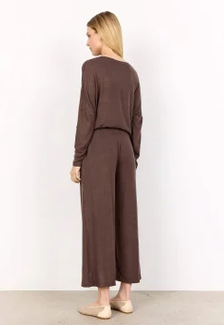 Soyaconcept Supermjuk, melerad trikåtopp Brunmelange Sale