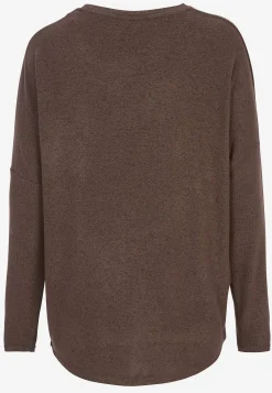 Soyaconcept Supermjuk, melerad trikåtopp Brunmelange Sale