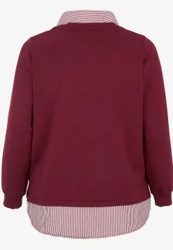 Wasabiconcept Supermjuk trikåtopp med fastsydd skjortkrage Svart / Randig Hot