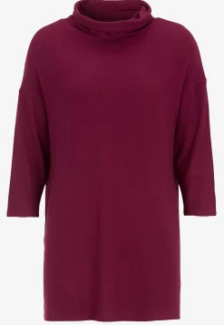 Soyaconcept Supermjuk trikåtunika Vinröd Clearance