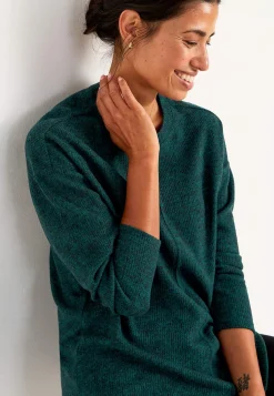 Cellbes of Sweden Supermjuk tröja med dekorativ mittsöm Beata Rosamelange Best