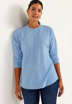 Cellbes of Sweden Supermjuk tröja med dekorativ mittsöm Beata Rosamelange Best