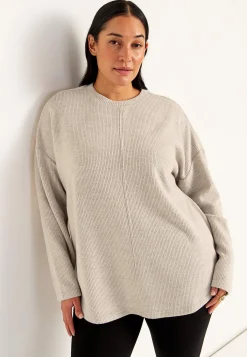 Cellbes of Sweden Supermjuk tröja med dekorativ mittsöm Beata Rosamelange Best