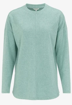 Cellbes of Sweden Supermjuk tröja med dekorativ mittsöm Beata Khakigrönmelange Discount