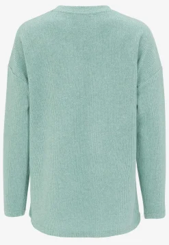 Cellbes of Sweden Supermjuk tröja med dekorativ mittsöm Beata Khakigrönmelange Discount