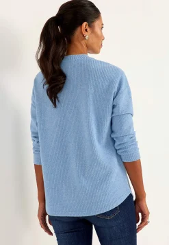 Cellbes of Sweden Supermjuk tröja med dekorativ mittsöm Beata Khakigrönmelange Discount