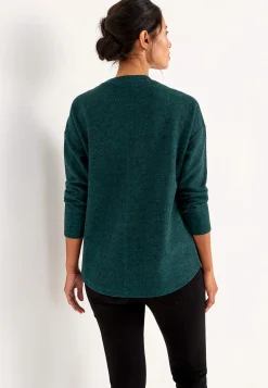 Cellbes of Sweden Supermjuk tröja med dekorativ mittsöm Beata Turkosmelange Online