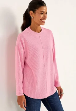 Cellbes of Sweden Supermjuk tröja med dekorativ mittsöm Beata Turkosmelange Online