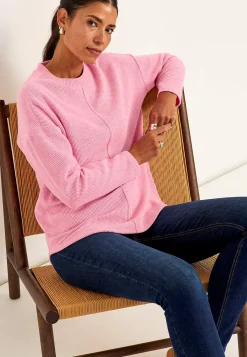 Cellbes of Sweden Supermjuk tröja med dekorativ mittsöm Beata Turkosmelange Online