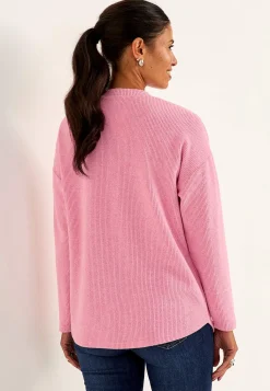 Cellbes of Sweden Supermjuk tröja med dekorativ mittsöm Beata Turkosmelange Online