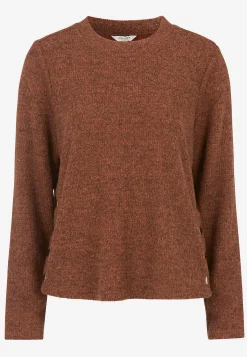 Cellbes of Sweden Supermjuk tröja med knappar Rost / Melerad New