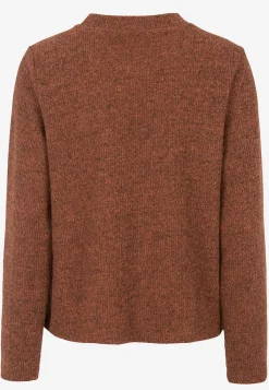 Cellbes of Sweden Supermjuk tröja med knappar Rost / Melerad New