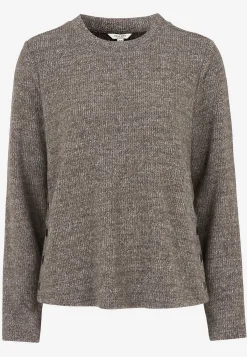 Cellbes of Sweden Supermjuk tröja med knappar Nougat / Melerad Outlet