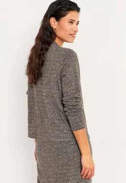 Cellbes of Sweden Supermjuk tröja med knappar Nougat / Melerad Outlet