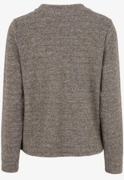 Cellbes of Sweden Supermjuk tröja med knappar Nougat / Melerad Outlet