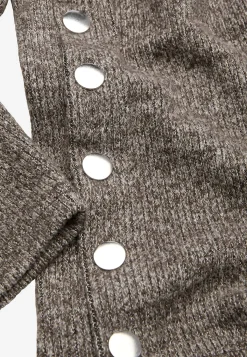 Cellbes of Sweden Supermjuk tröja med knappar Nougat / Melerad Outlet