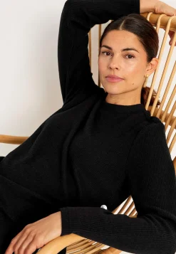 Cellbes of Sweden Supermjuk tröja med knappar Svart Hot