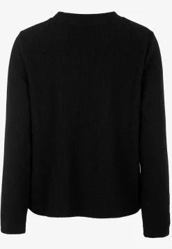 Cellbes of Sweden Supermjuk tröja med knappar Svart Hot