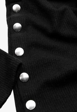 Cellbes of Sweden Supermjuk tröja med knappar Svart Hot