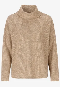 Cellbes of Sweden Supermjuk tröja med krage Beata Kamel beige melange Outlet