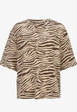 Soyaconcept Supermjuk t-shirt med zebramönster Brun / Mönstrad Online