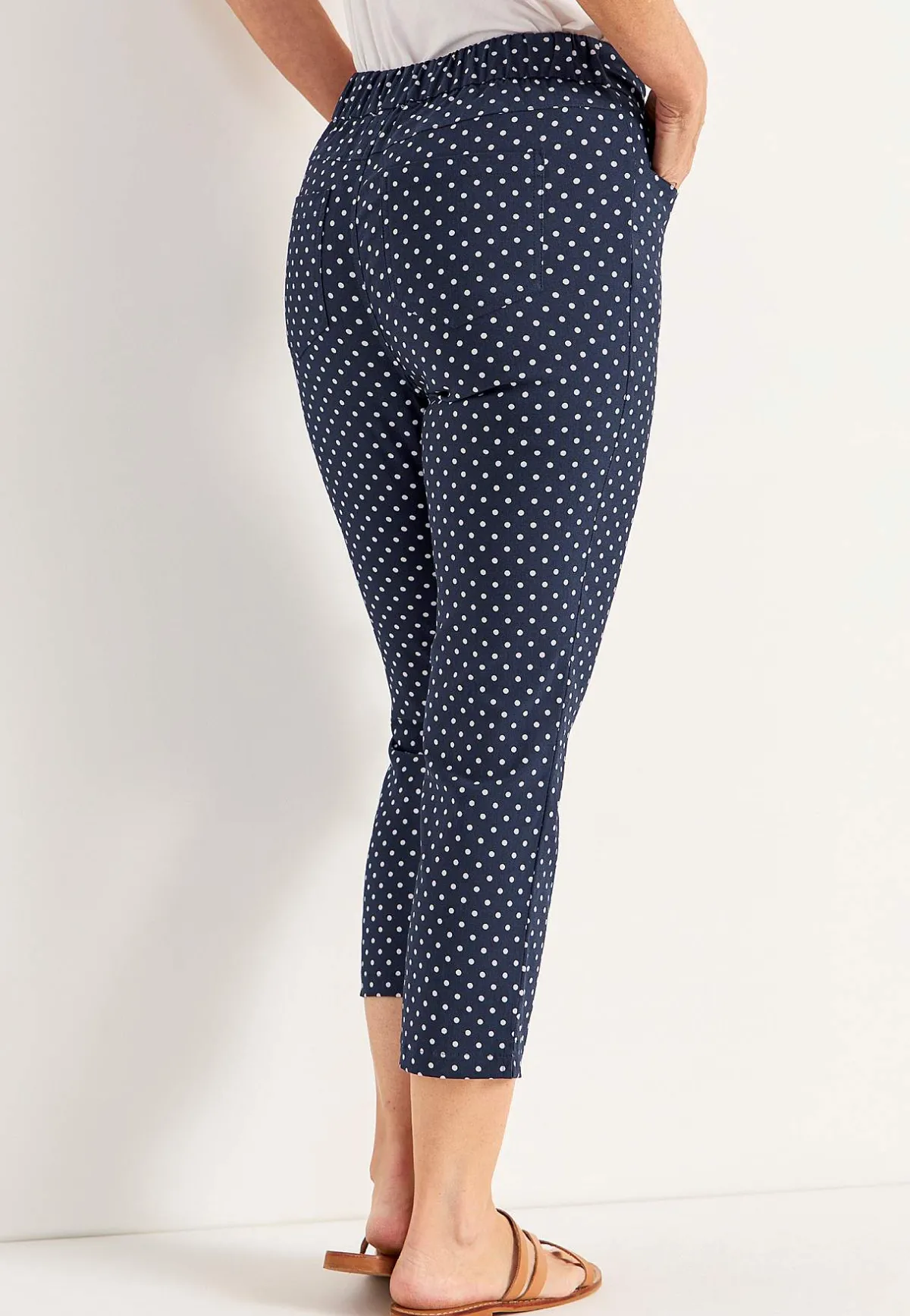 Cellbes of Sweden Superskön capribyxa Marin / Prickig Clearance