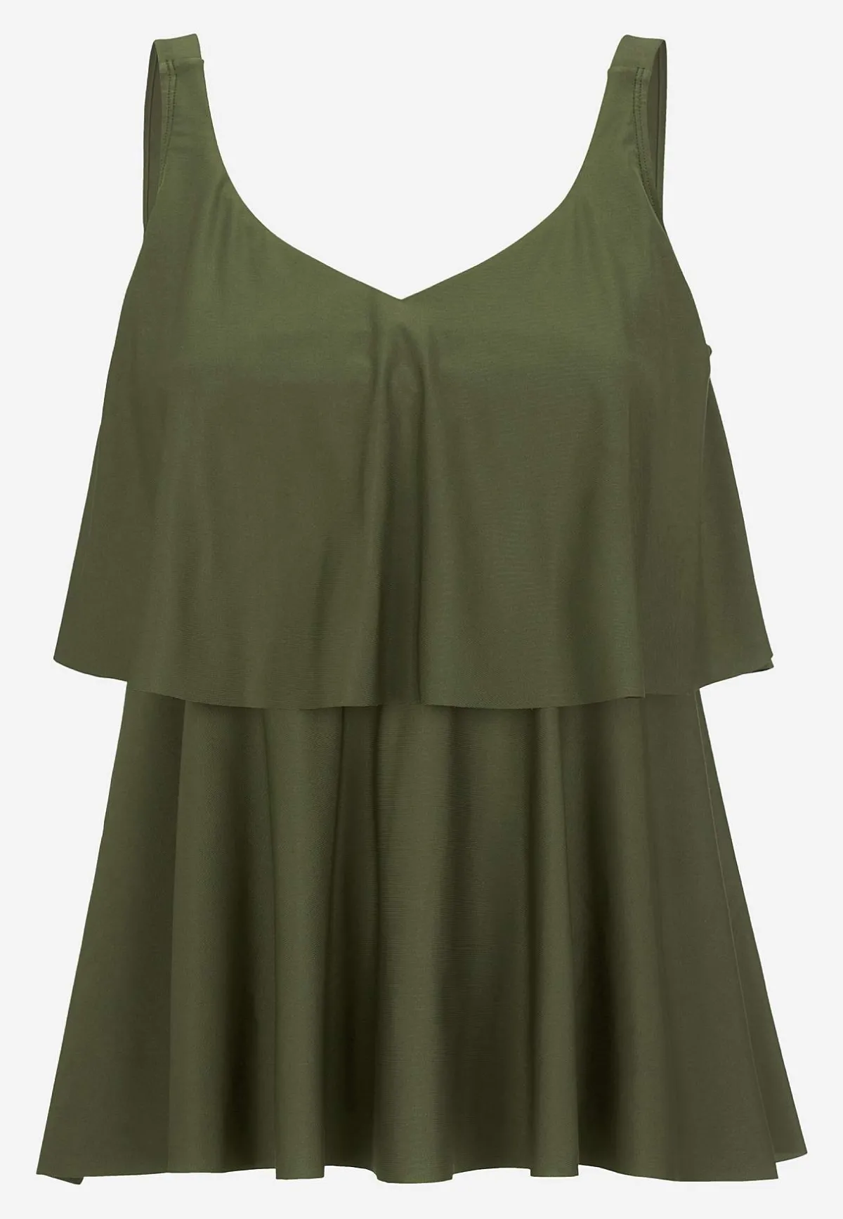 Cellbes of Sweden Tankinitopp med volanger Khakigrön New