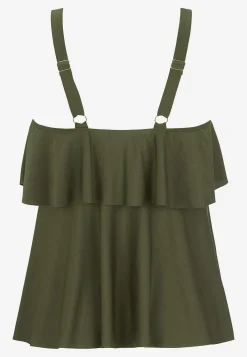 Cellbes of Sweden Tankinitopp med volanger Khakigrön New