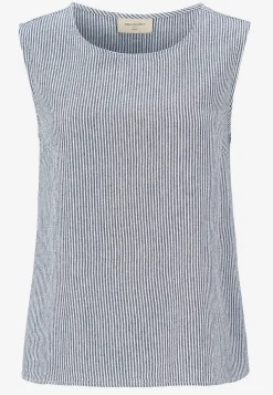 Freequent Topp med garnfärgade ränder Blå / Randig