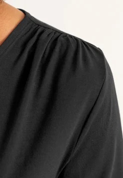 Cellbes of Sweden Topp Premium i modal med rynkdetaljer Svart Best