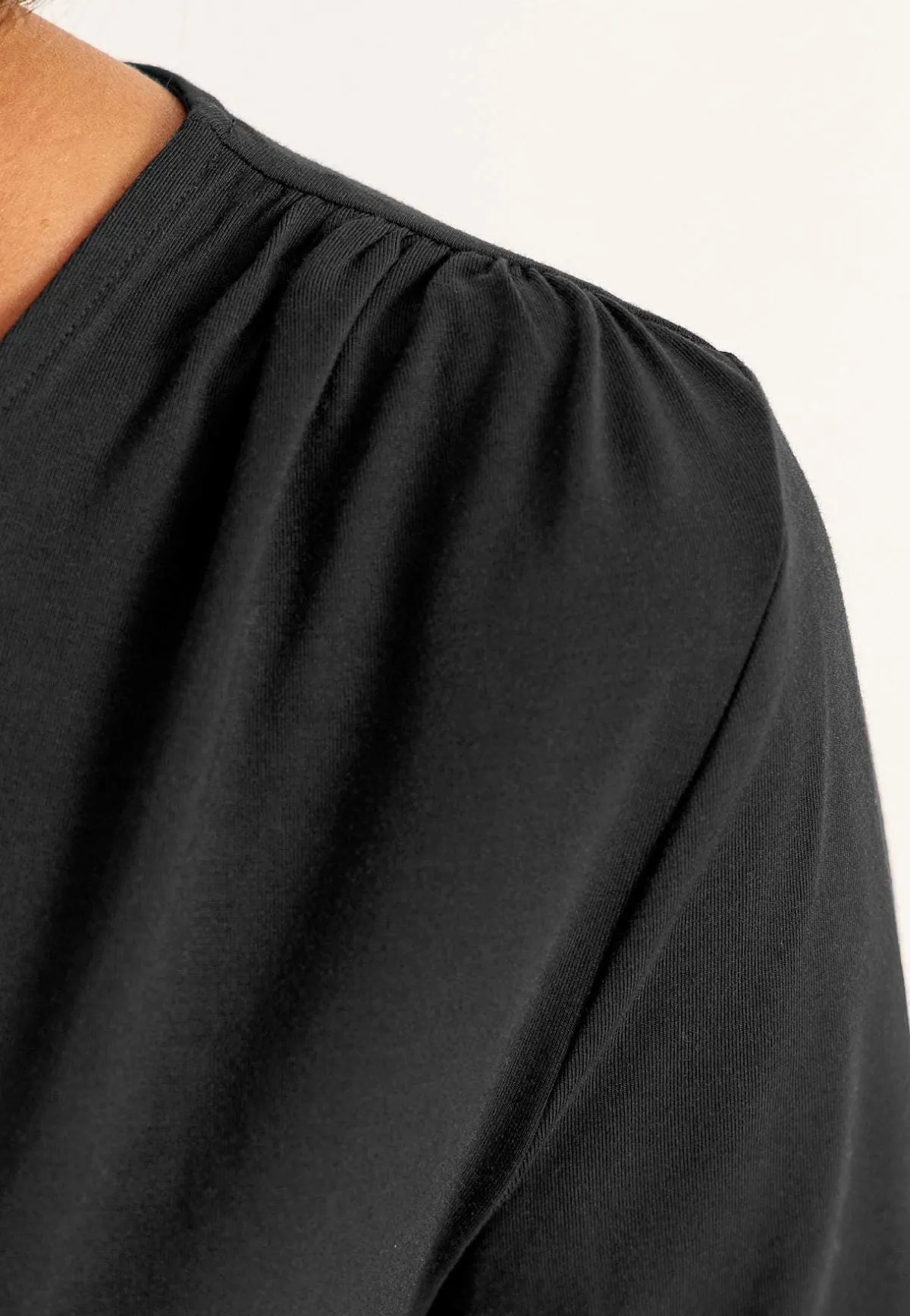 Cellbes of Sweden Topp Premium i modal med rynkdetaljer Svart Best