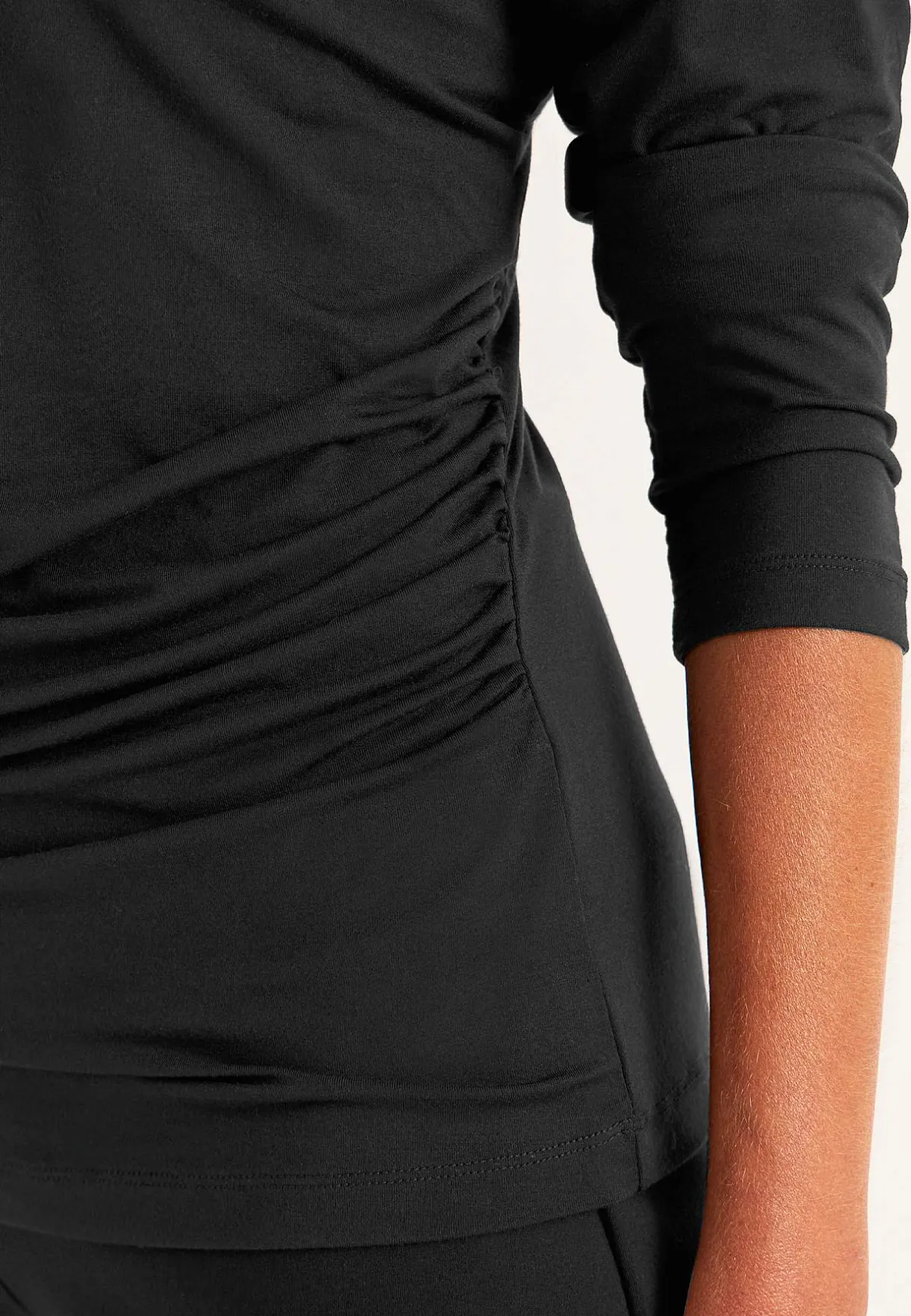 Cellbes of Sweden Topp Premium i modal med rynkdetaljer Svart Best