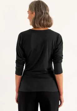 Cellbes of Sweden Topp Premium i modal med rynkdetaljer Svart Best